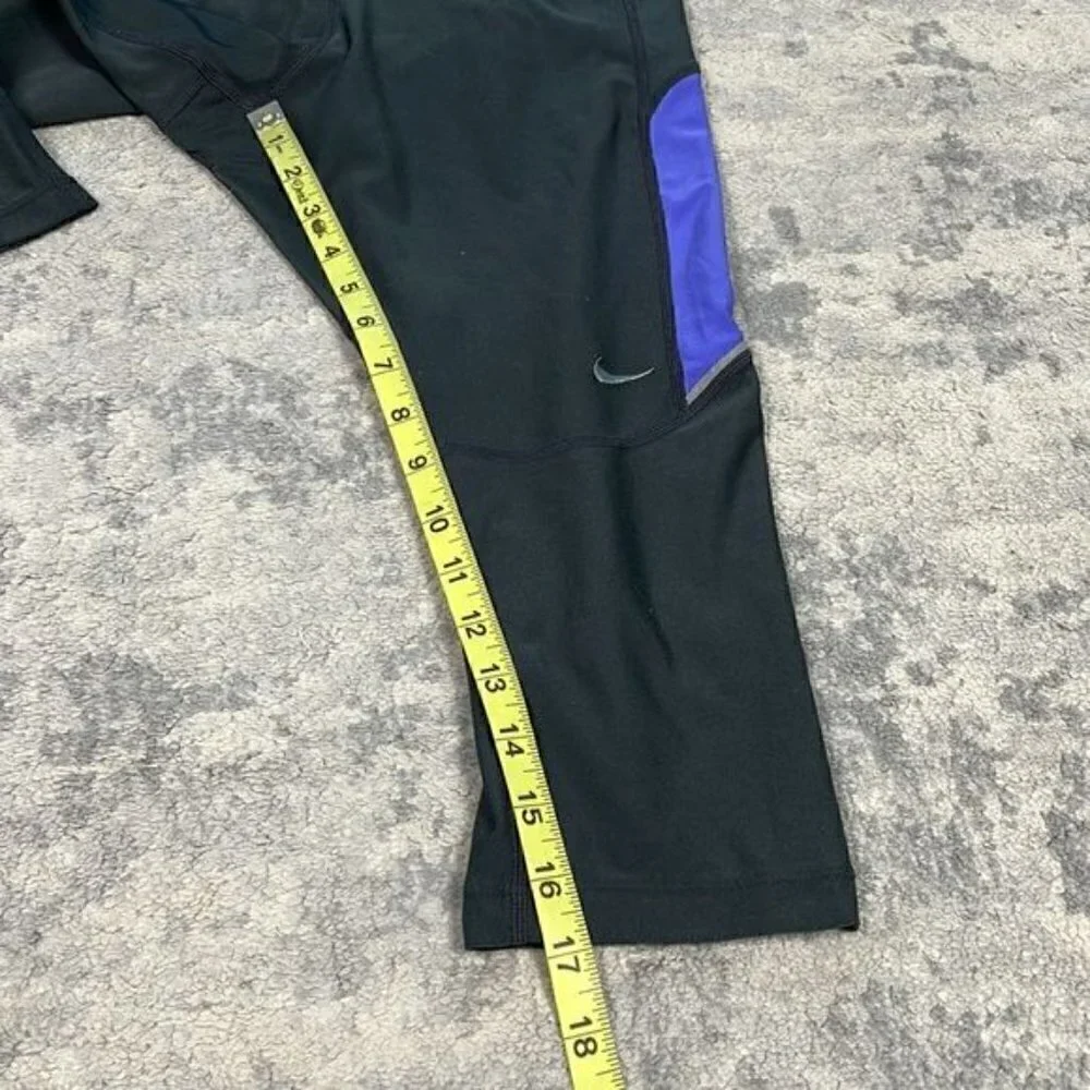 Nike Filament Dri Fit Two Tone Athletic Capri Leggings Yoga Running Hiking Sz M